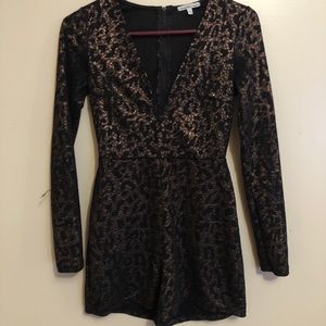 Sexy leopard print romper